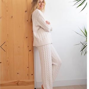 Splendid Fuzzy Pj Set (Cream)